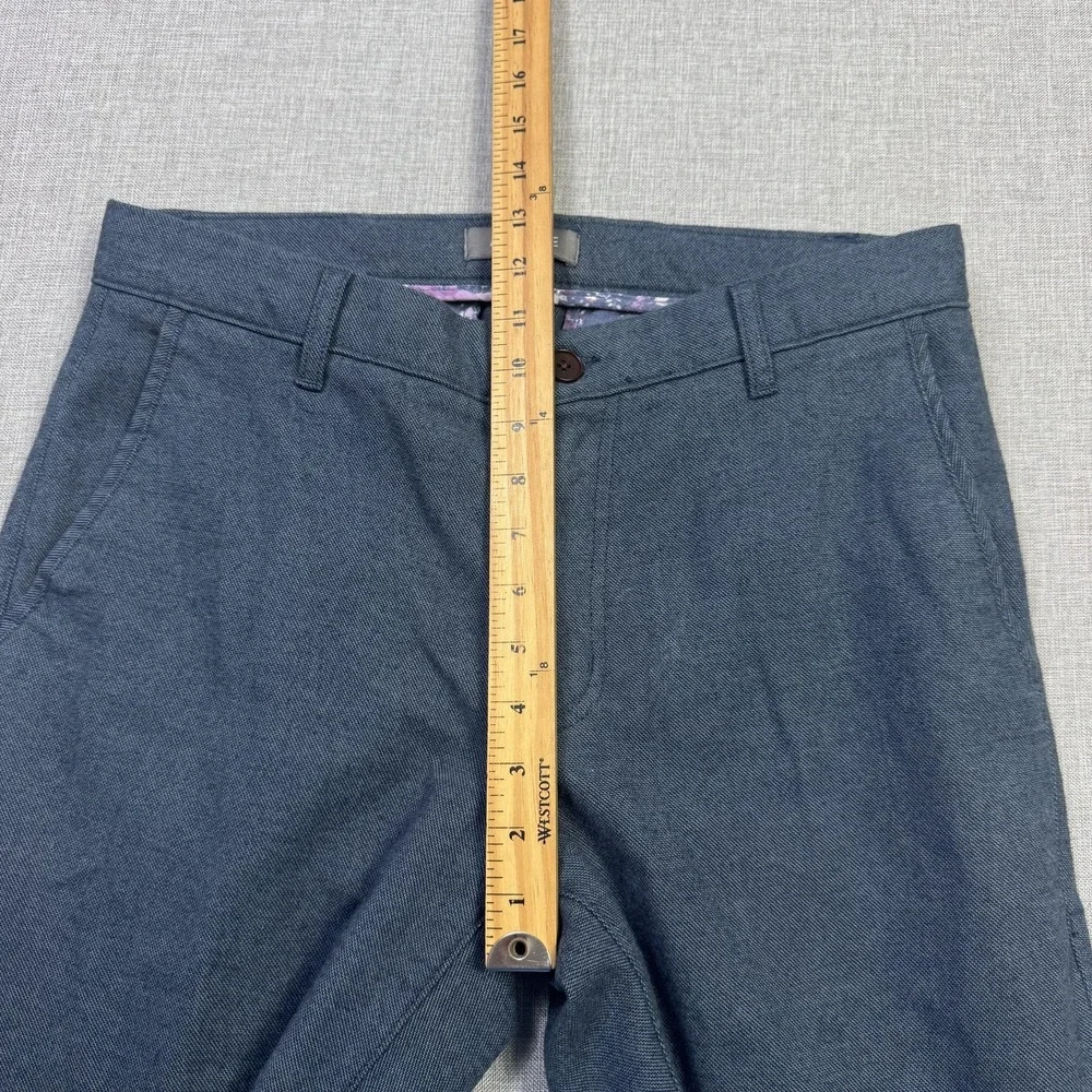 ASH & ERIE Pants Mens 31x28 Blue Chino Regular Fit Flat Front Pockets Stretch